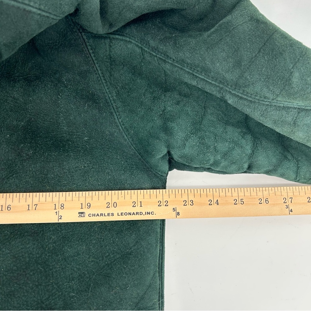 VTG Robert Arnold Forest Green Sheepskin Shearling Coat Women's Large Canada - Picture 10 of 11